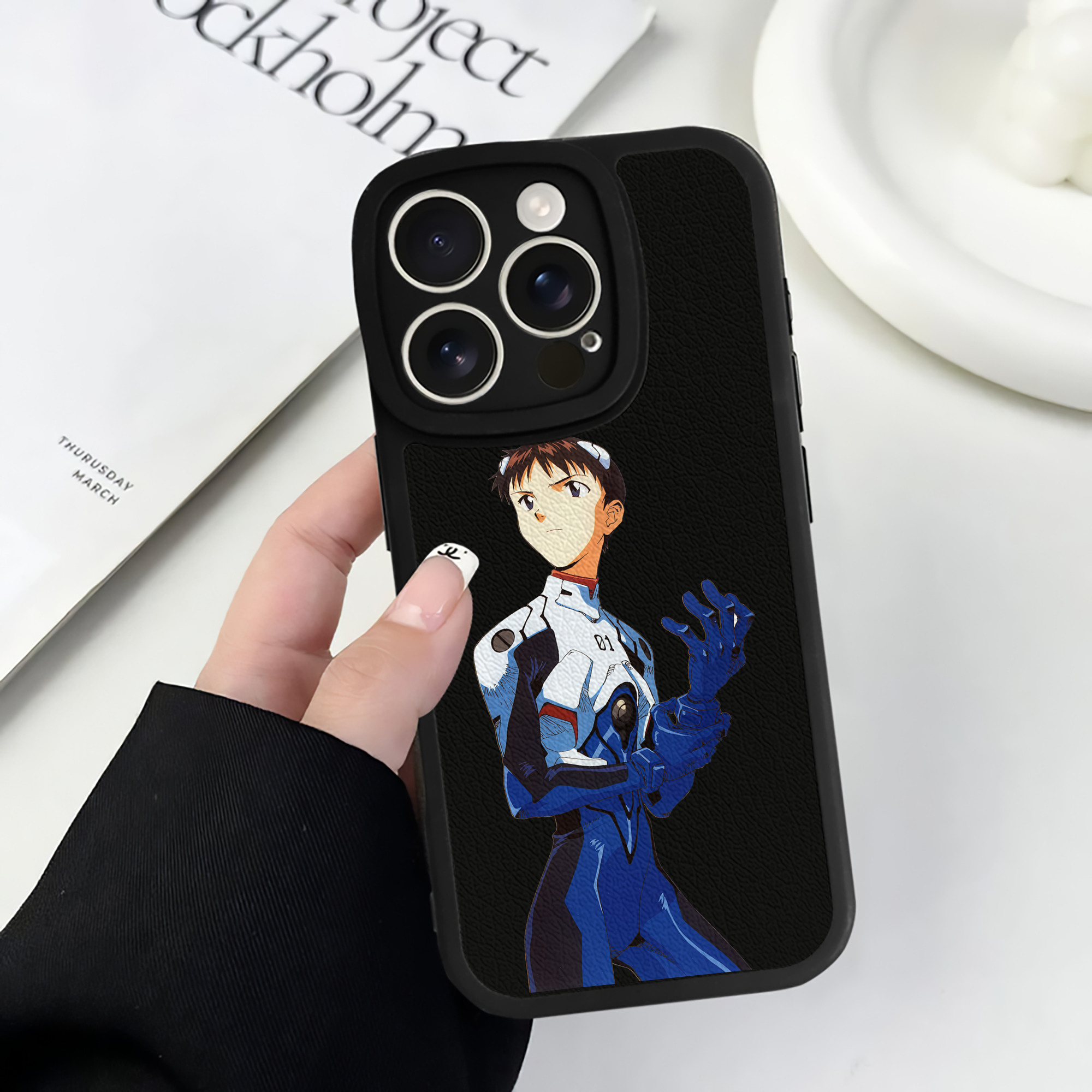 （画像用） EVA 新世紀エヴァンゲリオン 【iPhone 16シリーズ対応】シリコンスマホケース（レザー調） 材質：シリコン